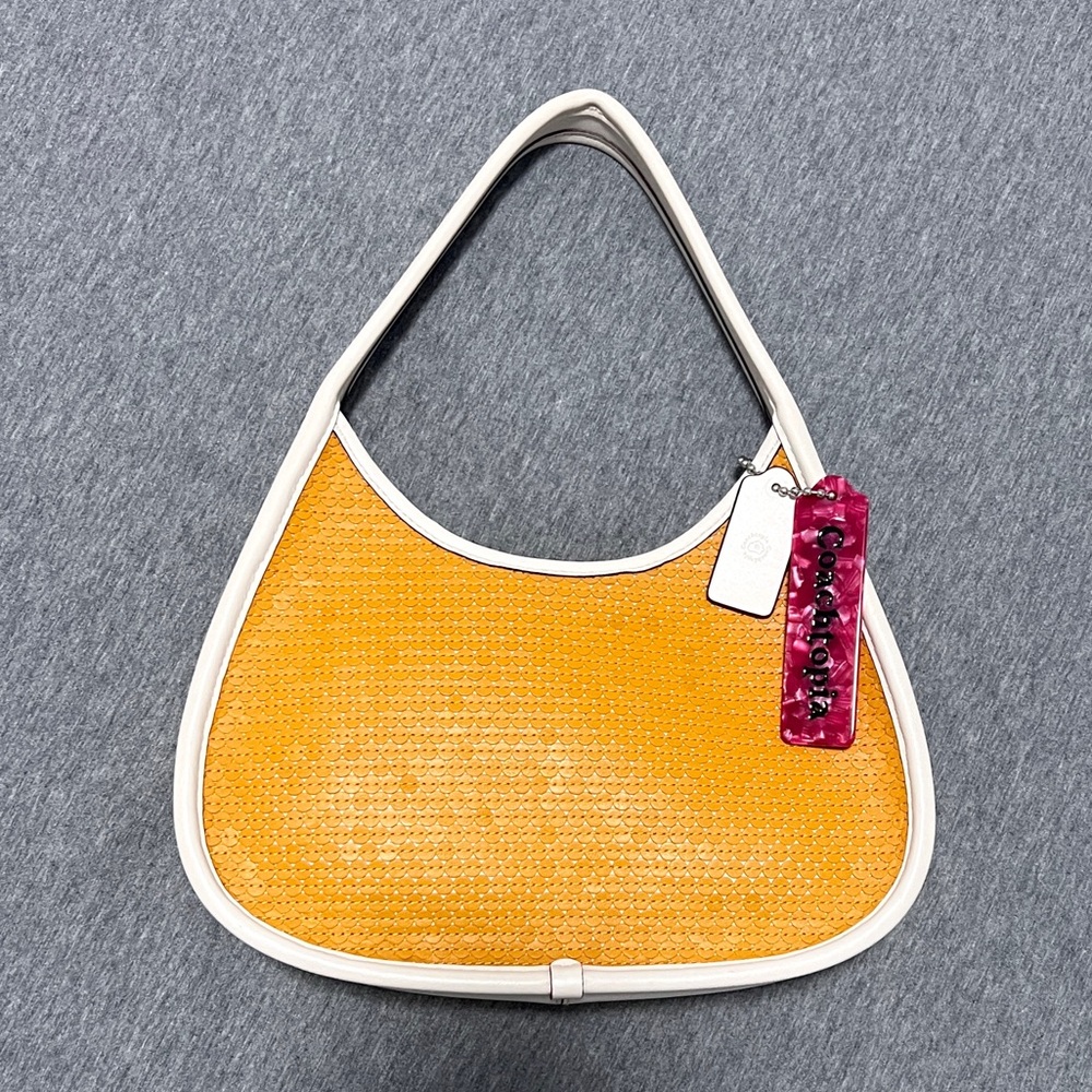 Coachtopia Ergo Buttercup Leather Sequin Handbag